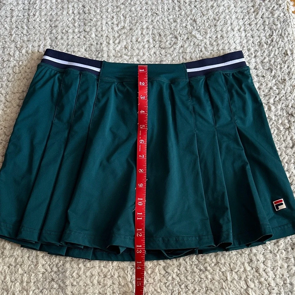 Fila Teal Pleated Mini Skirt - Picture 4 of 4